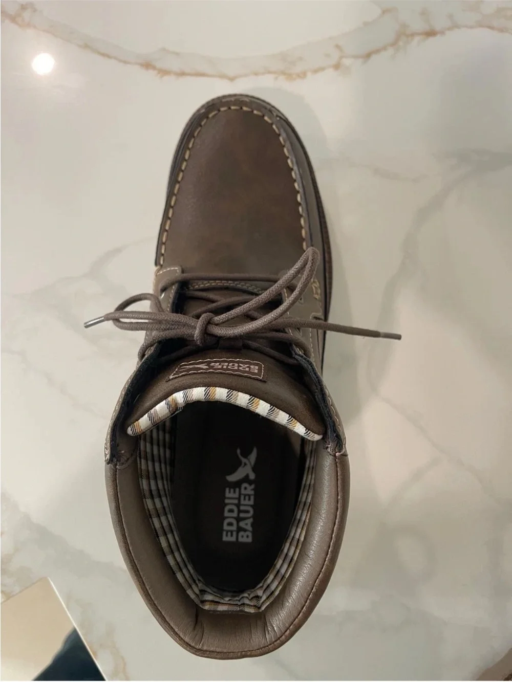 Eddie Bauer Merrimack Work Boots Men’s Size 11M Brown Leather MocToe Comfort NEW